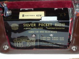 Silver Pocket Radio PC-400; draagbaar buizenradiootje_3